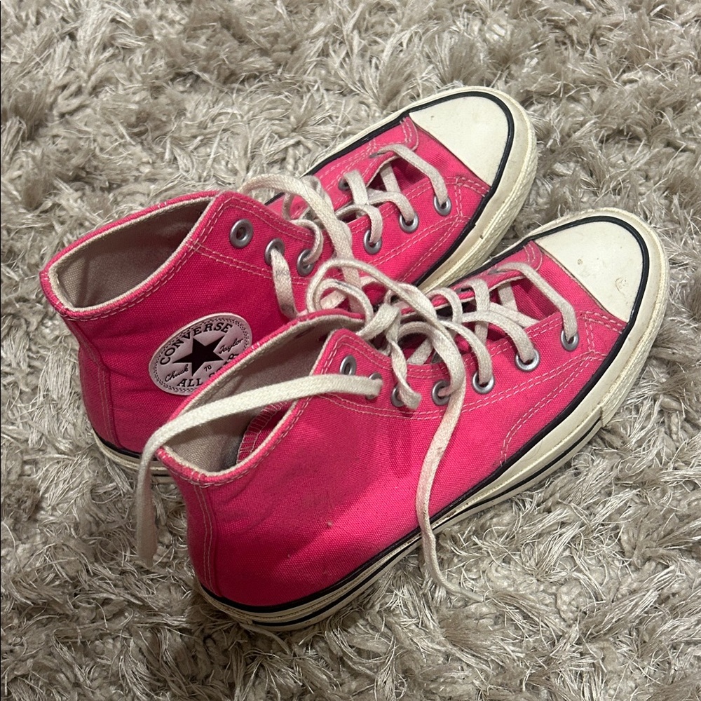 Converse Fuchsia High-Top Sneakers